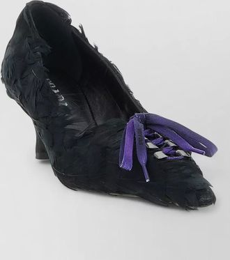 Prada embellished satin pumps