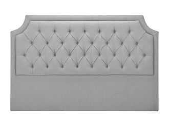 Vente-Unique Cabecero tapizado 200 cm - Tela - Gris claro - JOHENE