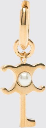 Celine Triomphe Gold-Tone Necklace with Synthetic Pearls