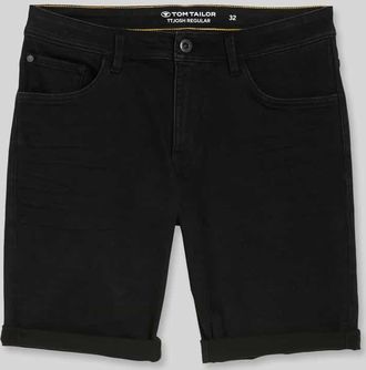 Tom Tailor Regular Fit Jeans Bermudas aus Baumwoll-Mix in Black, Gr&ouml;&szlig;e 30