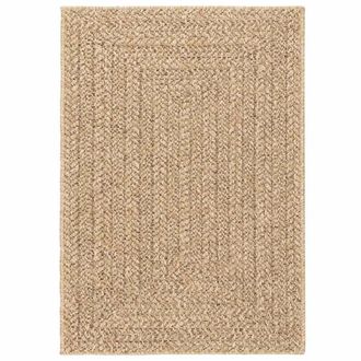 Berkfield Home Rug 160x230 cm Jute Look Indoor & Outdoor in Tan | Size: 100 cm diameter