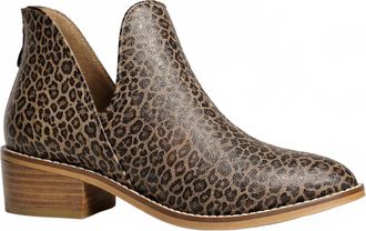 Corkys Footwear Womens Vanish Crinkle Bootie In Small Leopard
