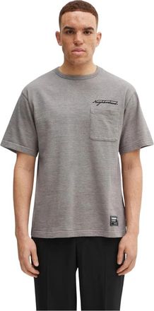 Neighborhood Heather Fabric Script Logo Pocket T-Shirt - Heren - T-shirts - Grijs - XL - Katoen - Tops