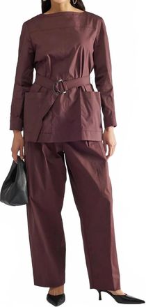 Liviana Conti Wide Leg Trouser In Brown