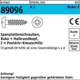 OEM Tornillo Para Aglomerado R 89096 Hako Pz 5x 35-z A 2 1000 Piezas