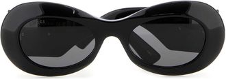 Gucci Womens Gg1696s Oval Acetate Sunglasses Black