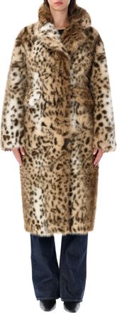s.w.o.r.d Coat Eco Leo Leopard Print Faux Fur Coat