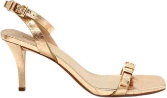 Michael Kors Darrington Stiletto - Dames - Sandalen met hakken - Geel - 38 1/2 EU - Leer - Schoenen