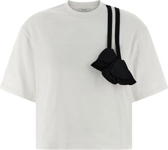 Ferragamo T-shirt con nappa - Bianco