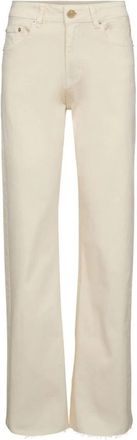 Sofie Schnoor Off White Straight-Leg Jeans - Dames - Regular Fit Jeans - Wit - XL - Katoen - Jeans