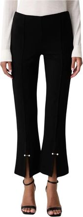 Twinset Pantalones ajustados de talle alto - Trousers - Mujer - Negro - M