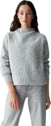 OPUS Structured Knit Pullover - Dames - Truien - Grijs - Maat: XL Poliester