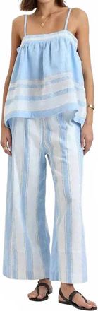 Lemlem Thea Tank Top In Sky Debre