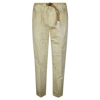 White Sand Slim-fit Trousers, male, Beige, Size: XL Pantalone Base Spruzzature