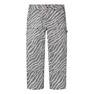 SUPREME Double Knee Painter Pant White Black SUP-SS24-149