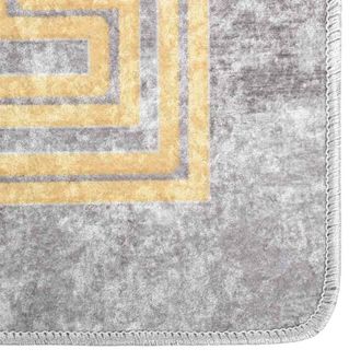 Berkfield Home Rug Washable 190x300 cm Grey Anti Slip | Size: 100 cm diameter