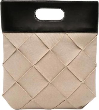 Bottega Veneta Pre-owned Handbags, female, Beige, Size: ONE SIZE Pre-owned The Slip Tote