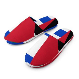 Generic Israeli And Palestinian Flag Mens Cozy Memory Foam Slippers Warm Cotton House Shoes Comfy Slipper for Indoor Outdoor