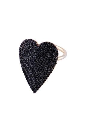 SHYMI Mon Amor Heart Ring in Black at Nordstrom, Size 6