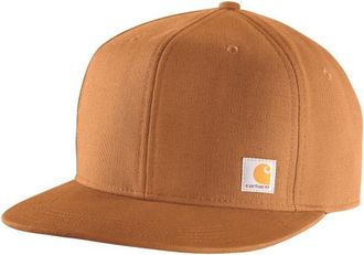 Carhartt Work in Progress Firm Duck Flat Brim Cap M&uuml;tze f&uuml;r Herren | braun/orange