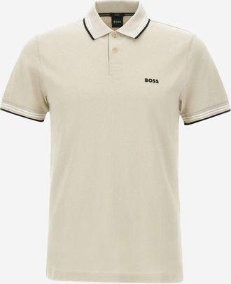 HUGO BOSS Stretch Cotton Polo Shirt With Logo