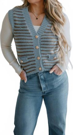 Heartloom Stripe Ascher Vest In Blue