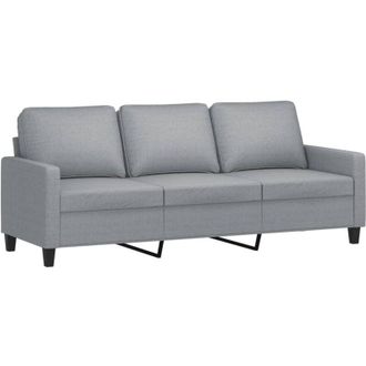 vidaXL Sofá de 3 plazas de tela gris claro 180 cm Vidaxl