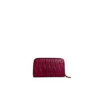 Miu Miu Pre-owned Leren Portemonnee - Dames - Vintage Accessoires - Paars - ONE Size - Leer - Vintage