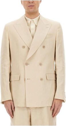 Dolce & Gabbana Tela Lino Gr. 377 - Heren - Blazers - Beige - XL - Jassen