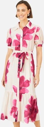 Yumi Scattered Floral Shirt Dress in Pink at Nordstrom, Size 10