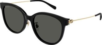 Gucci GG1883SK Asian Fit 001 Womens Sunglasses Black Size 56 - Free RX Lenses - Free RX Lenses