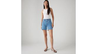 Levi's 501 Original High Rise Mid Thigh Jean Shorts - Womens - 23 - Blue