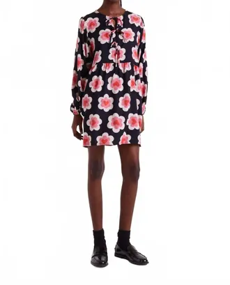 Compa&ntilde;&iacute;afant&aacute;stica Sweetheart Long Sleeve Dress In Black / Pink