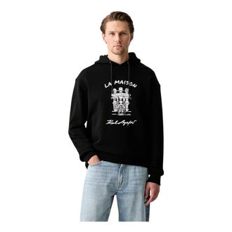 Karl Lagerfeld Hoodies & sweatvesten, Heren, Zwart, XL, Katoen, Hoodie