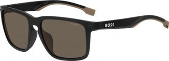 HUGO BOSS Womens BOSS-1542-F-S-087596A 1542 55 F S 087596A Sunglasses - Black - One Size