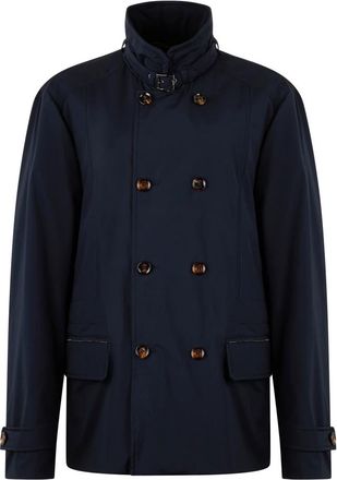 Moorer Elegante Winterjas - Heren - Mantel - Blauw - L - Leer - Jassen