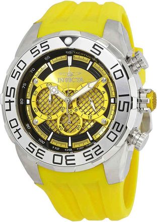 Invicta Speedway Chronograph Yellow Dial Mens Watch 26298