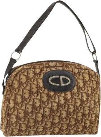 Dior Pre-owned Shoulder Bags, female, Brown, Size: ONE SIZE Pre-owned Trotter Canvas Shoulder Bag