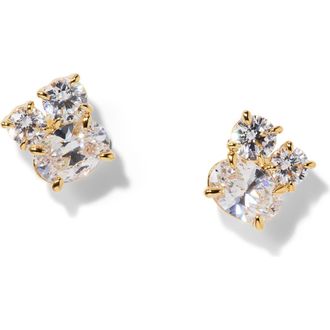 Nadri Stellar Cluster Stud Earrings in Gold/Clear at Nordstrom