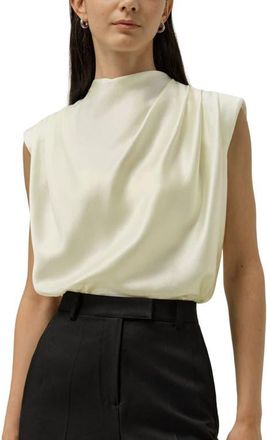 LilySilk Silk Sleeveless Grace Top in Lily White at Nordstrom, Size Medium