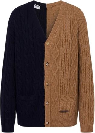 Moschino Tweekleurig Cardigan van Alpaca Blend - Heren - Vesten - Veelkleurig - S - Wol - Truien & Vesten