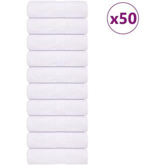 vidaXL Toallitas De Ba&ntilde;o 50 Uds Blanco 15x21 Cm 360 Gsm 100 % Algod&oacute;n Vidaxl