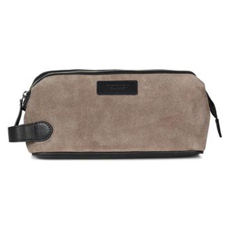 Howard London Steven Washbag - Heren - Tassen - Grijs - Maat: ONE Size Su&egrave;de