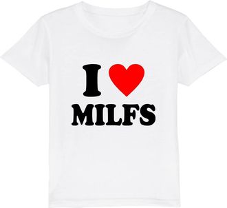 Generic I Love Milfs T-Shirt Funny Hilarious Novelty Milfs Rude Sarcastic Mother Id Like to F**k Unisex Gift Tee Top (White, 2XL)