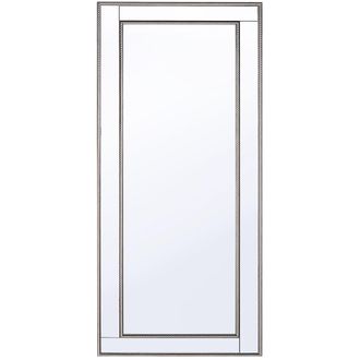 Beliani Beliani - Espejo De Pared 50 X 130 Cm Vertical Minimalista Art Deco Plata Antigua/dorado Para Dormitorio O Sal&oacute;n Fenioux