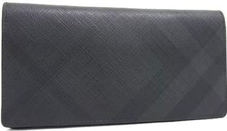 Burberry Black Pvc Long Wallet (Bi-Fold) (Pre-Owned)