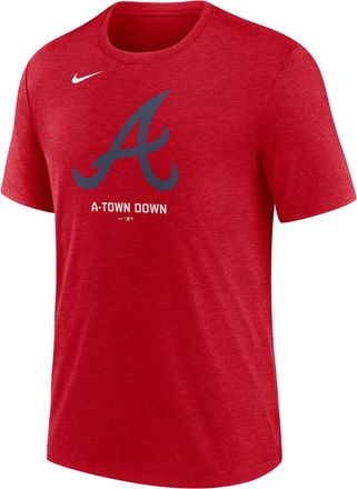 Nike Atlanta Braves Logo Nike Mens MLB T-Shirt in Red | NJFD62QAW-J77
