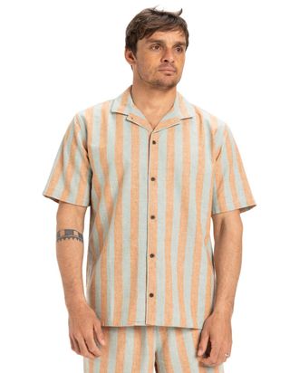Quiksilver Funktionshemd QUIKSILVER Sunset Song, Herren, Gr. XXL, US-Gr&ouml;ssen, bran sunset song, Obermaterial: 55% Baumwolle, 45% Hanf;, Hemden Funktionshemd