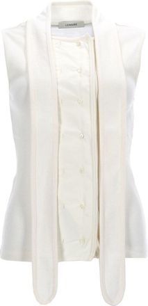 Christophe Lemaire Asymmetrical Ribbed Top With Scarf