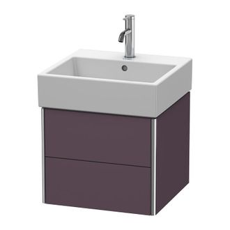 Duravit Duravit Xsquare Mueble De Pared 48,4x 46,0 Cm, 2 Cajones, Para Lavabo Vero Air 235050, Color (frente/cuerpo): Berenjena Seda Laca Mate - Xs419209494
